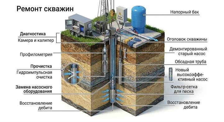 Ремонт скважин в Коряжме